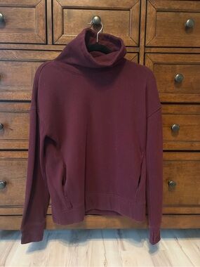 Cozy Burgundy Cowl neck Sweatshirt